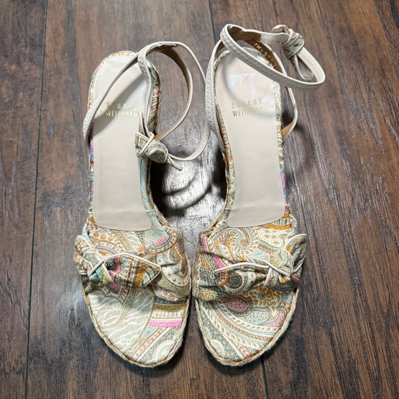 Stuart Weitzman Vagabondo Espadrille Wedge Sandals size 8.5 - Picture 2 of 10